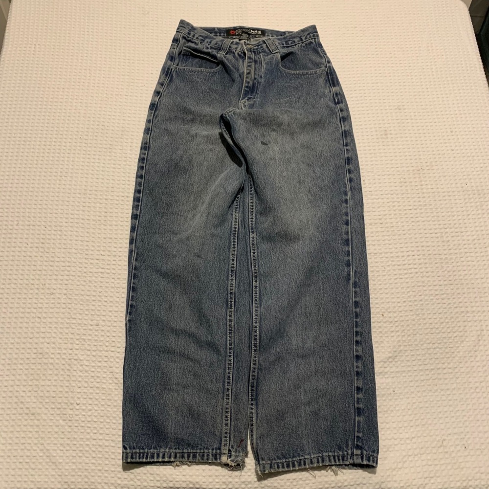 Southpole Authentic Collection Baggy Jeans Blue Denim Mens 32 Y2K Distressed